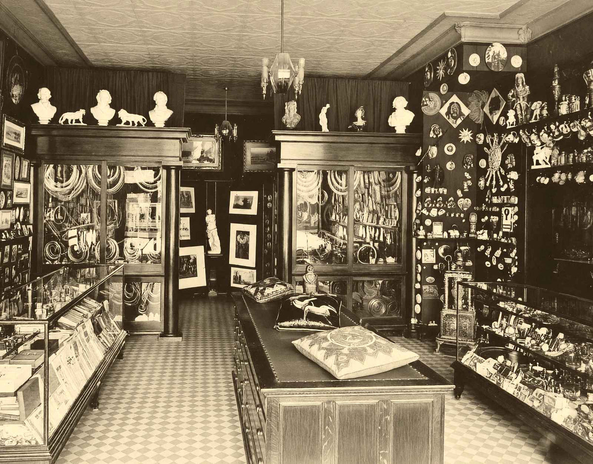 The O.K. Art Store, Bradford, PA in 1904 restored photo print