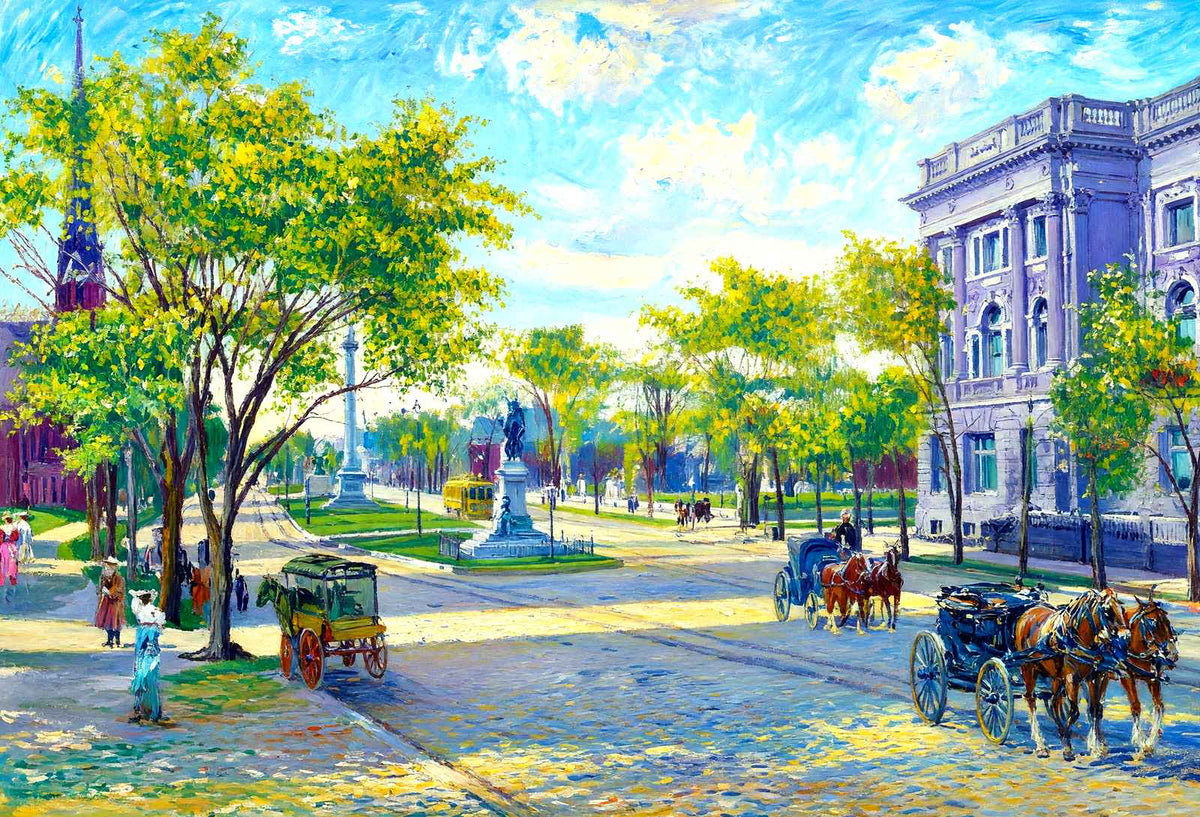 Grand Avenue, Milwaukee, WI in 1905 art print