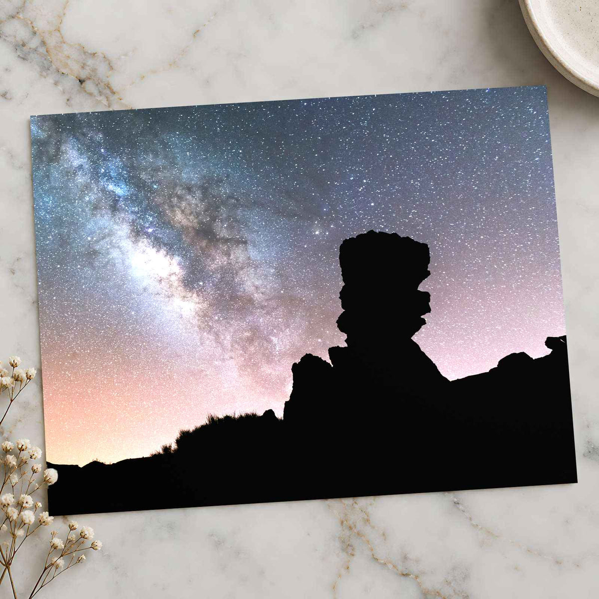 Rocky Silhouette with Stars, Tenerife, Spain by Sarah Smith Photo Print Wall Decor
