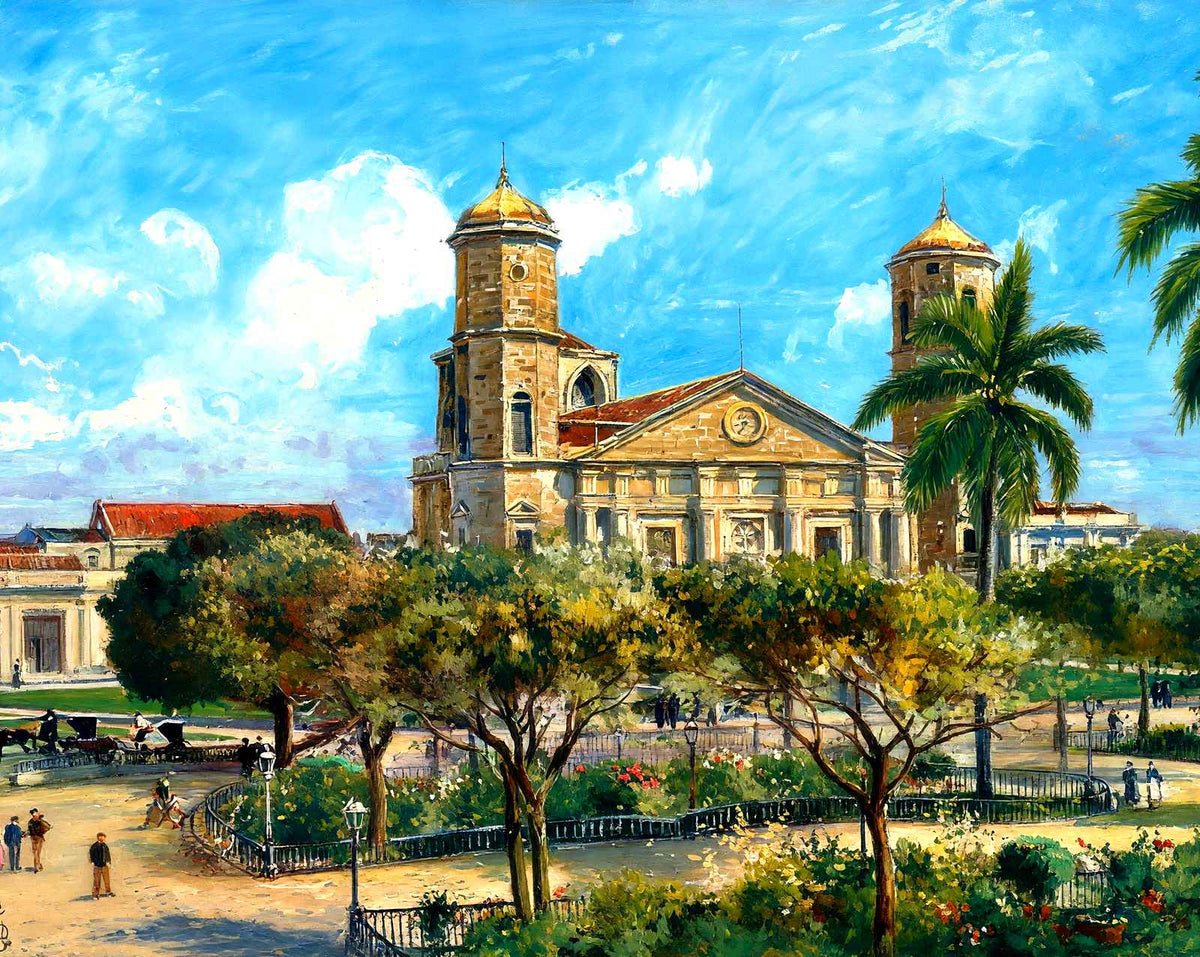 Cathedral of Cardenas, Cuba in 1923 art print
