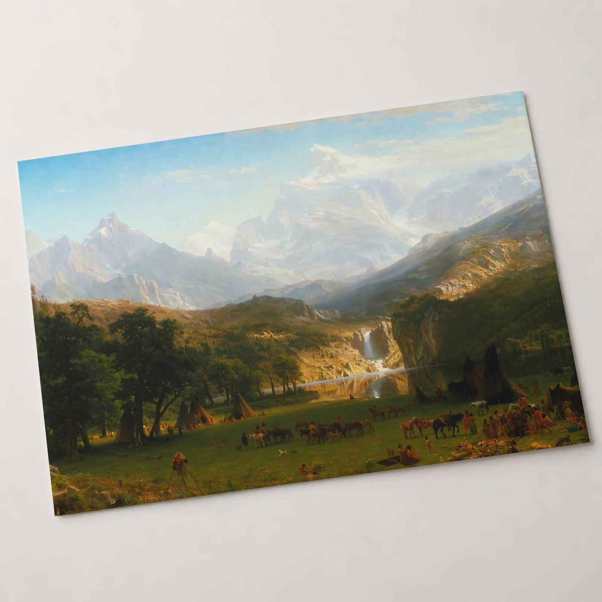 The Rocky Mountains, Lander's Peak art print by Albert Bierstadt (1863)
