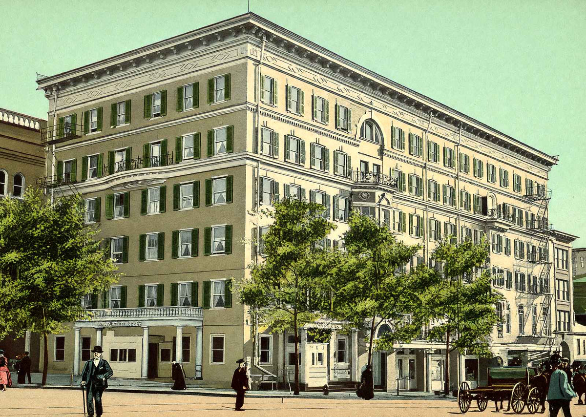 Mansion House, Reading PA in 1907 vintage print