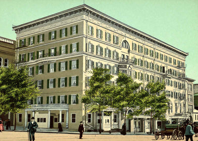 Mansion House, Reading PA in 1907 vintage print