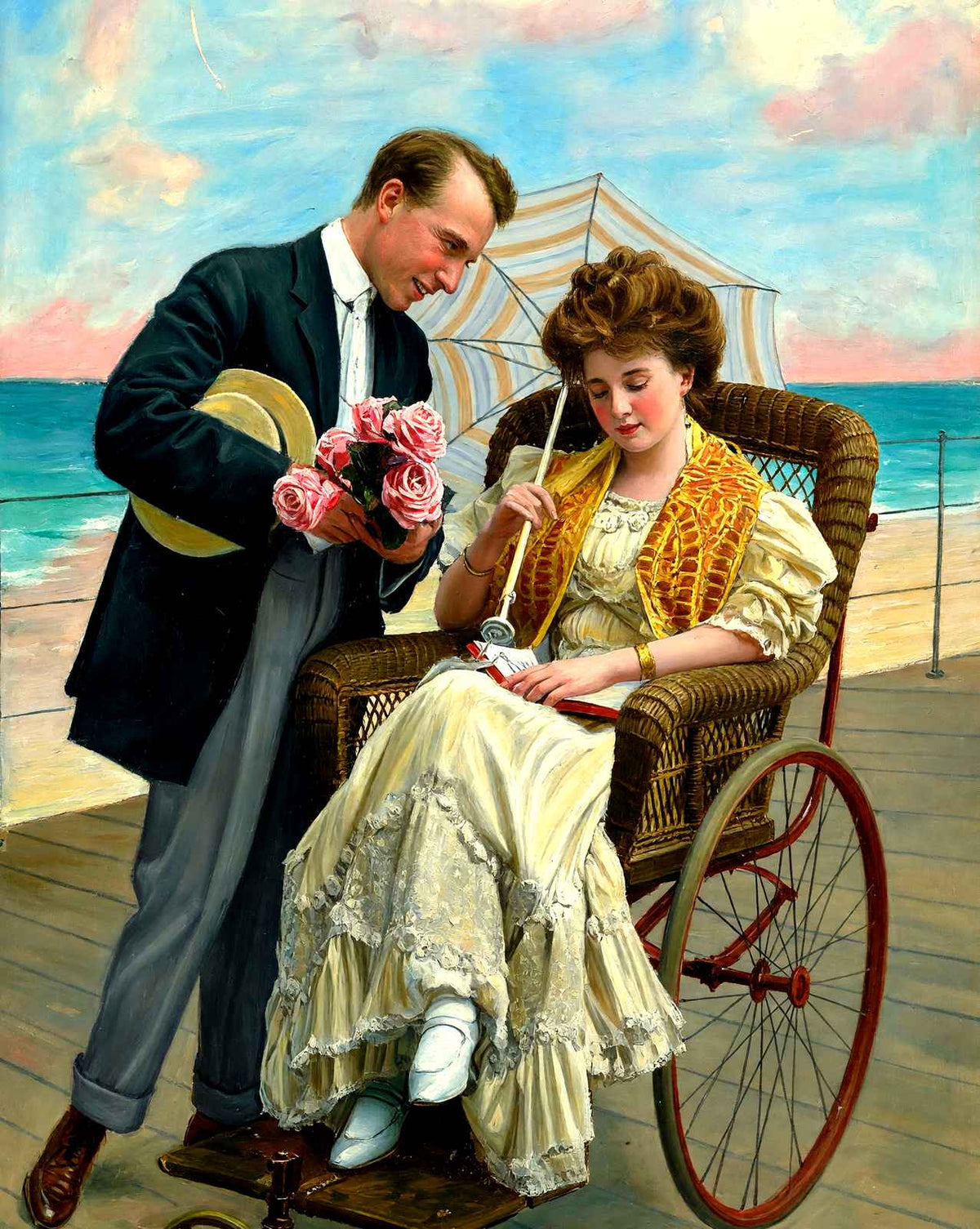 A Strategic Move, Atlantic City, NJ in 1907 art print