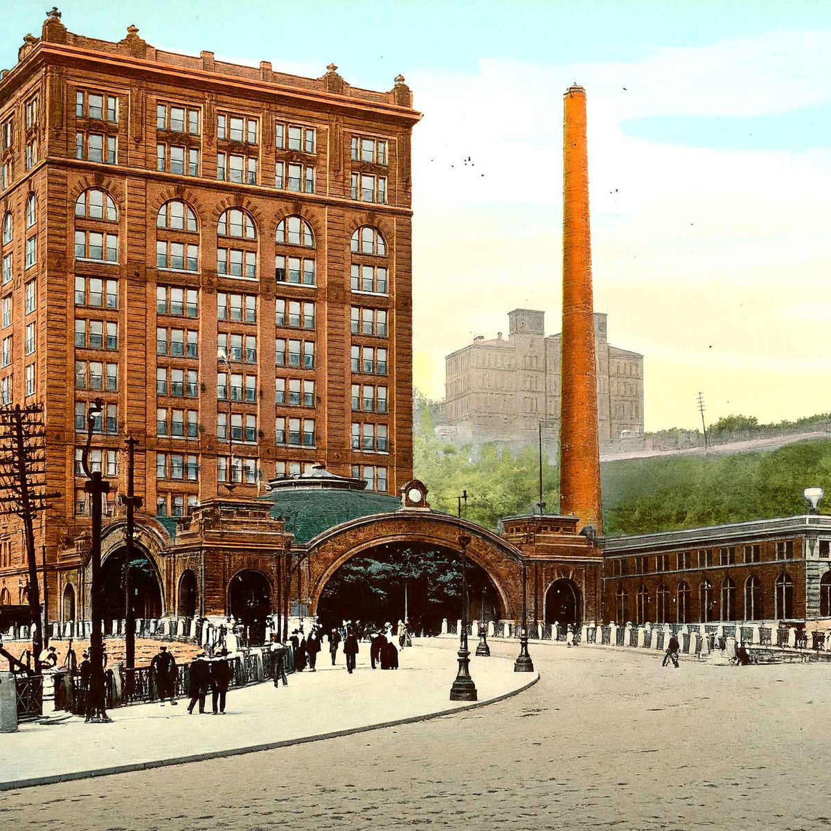 Union Station, Pittsburgh PA in 1906 vintage print