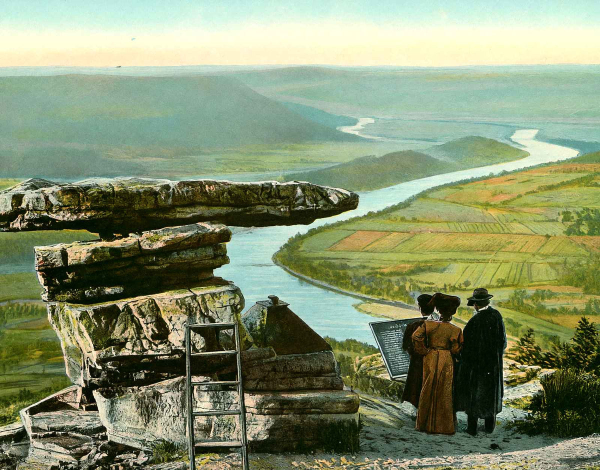 Umbrella Rock, Chattanooga, TN in 1905 vintage print