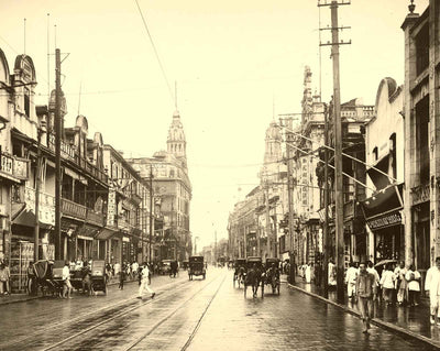 Nanking Road, Shanghai, China vintage print