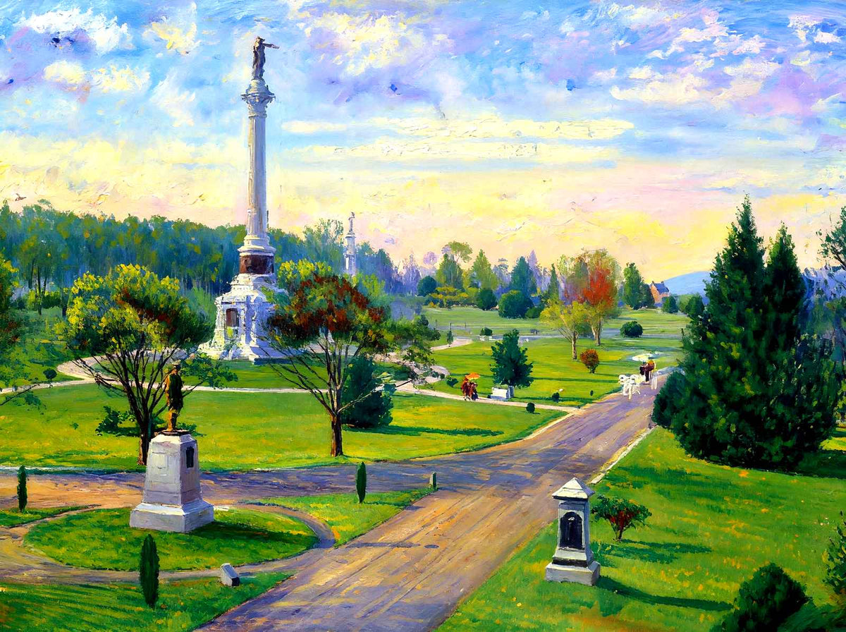 National Cemetery, Gettysburg, PA in 1906 art print