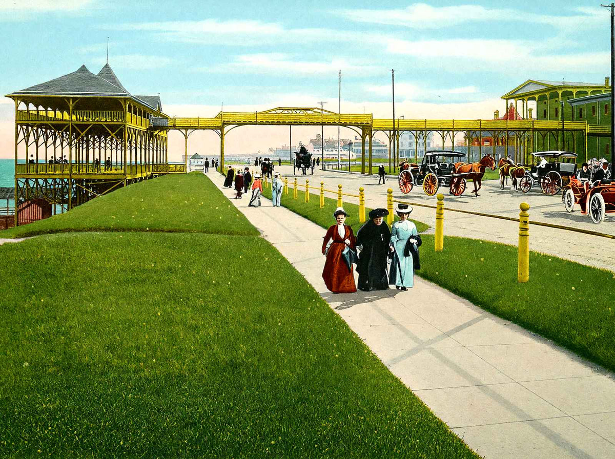 West End Hotel on Ocean Ave, Long Branch, NJ vintage print