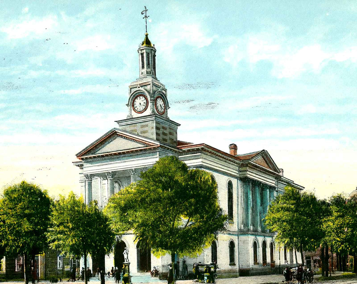 Guilford Court House, Greensboro, NC in 1906 vintage print