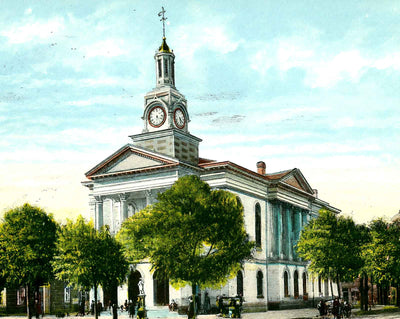 Guilford Court House, Greensboro, NC in 1906 vintage print