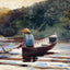 Boy Fishing art print by Winslow Homer (1892)