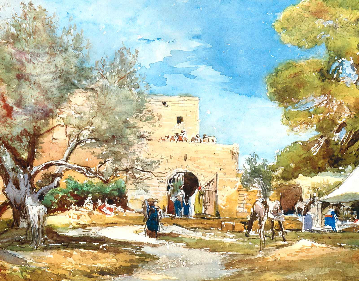 Medieval Building, North Wall, Jerusalem art print