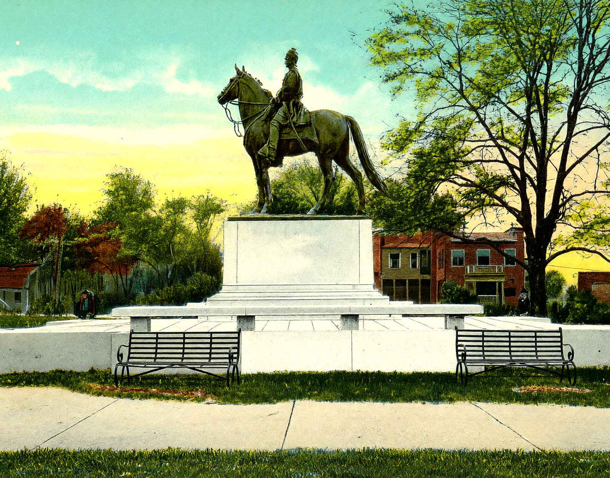 Forrest Monument, Memphis, TN in 1906 vintage print