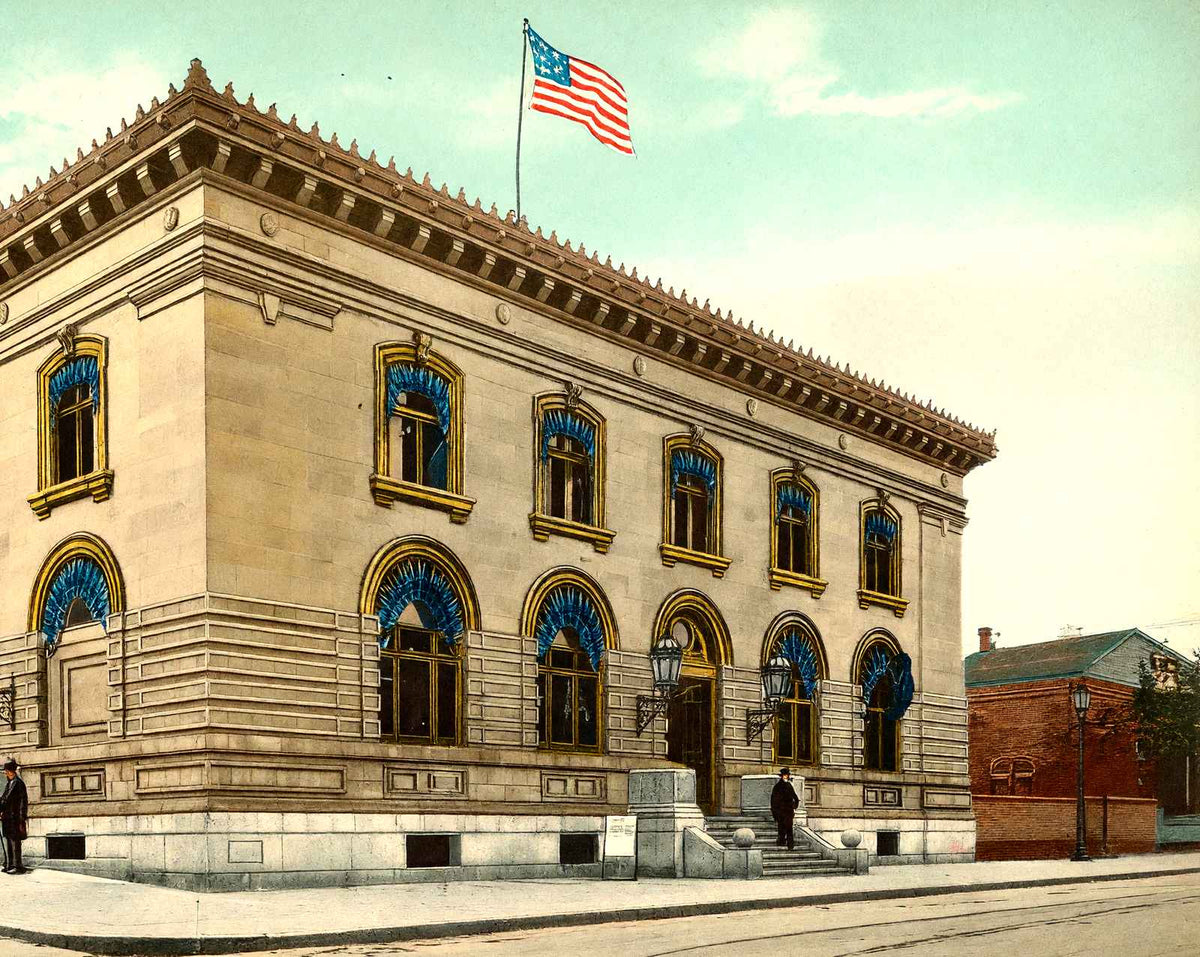 Post Office, Altoona PA in 1906 vintage print