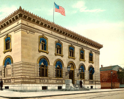 Post Office, Altoona PA in 1906 vintage print