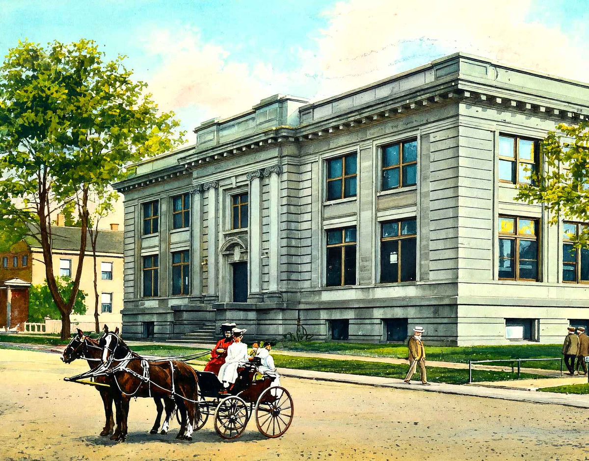 Public Library, Sheboygan, WI in 1907 art print