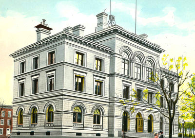 Post Office, Harrisburg PA in 1907 vintage print