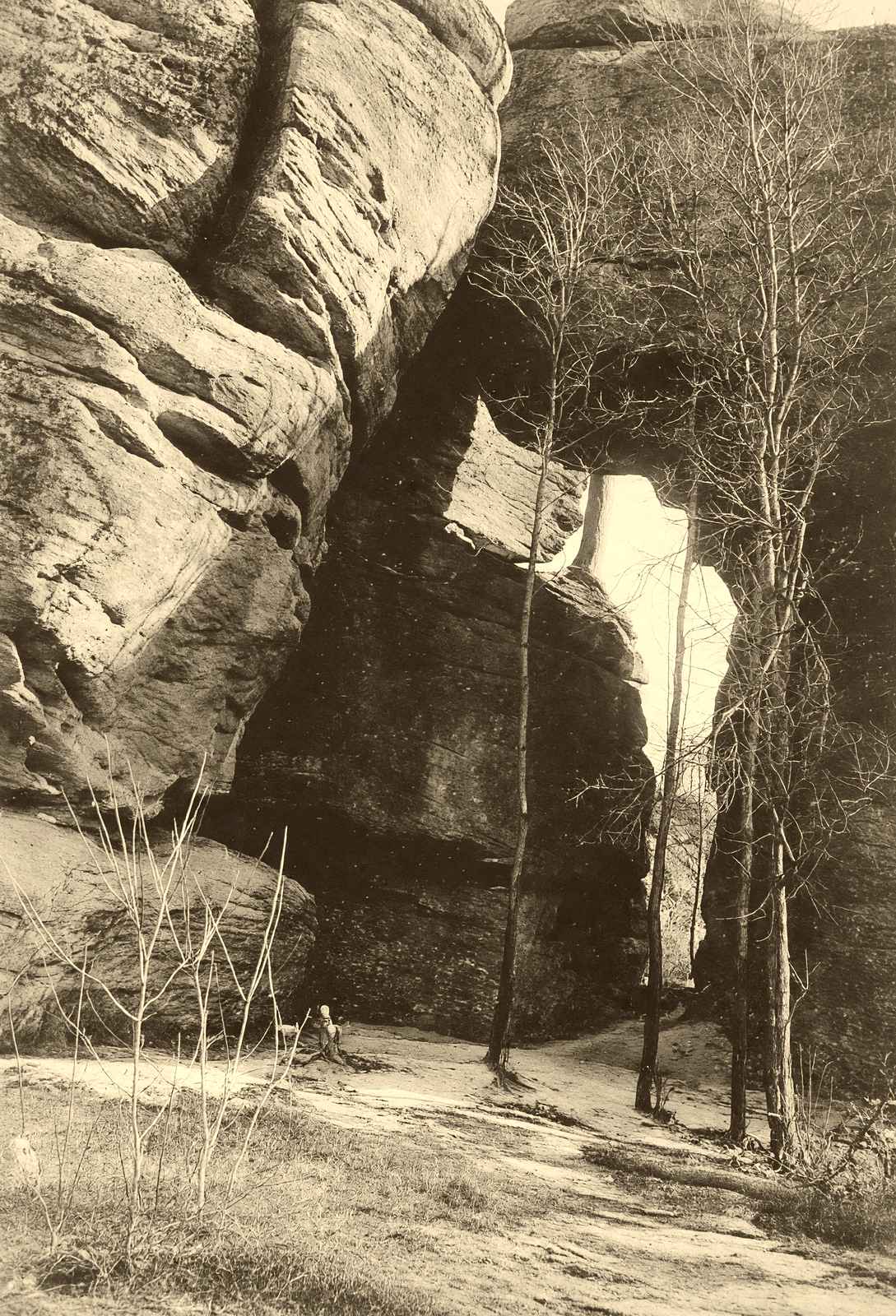 Twin Rocks, Rock City PA in 1904 vintage photo print