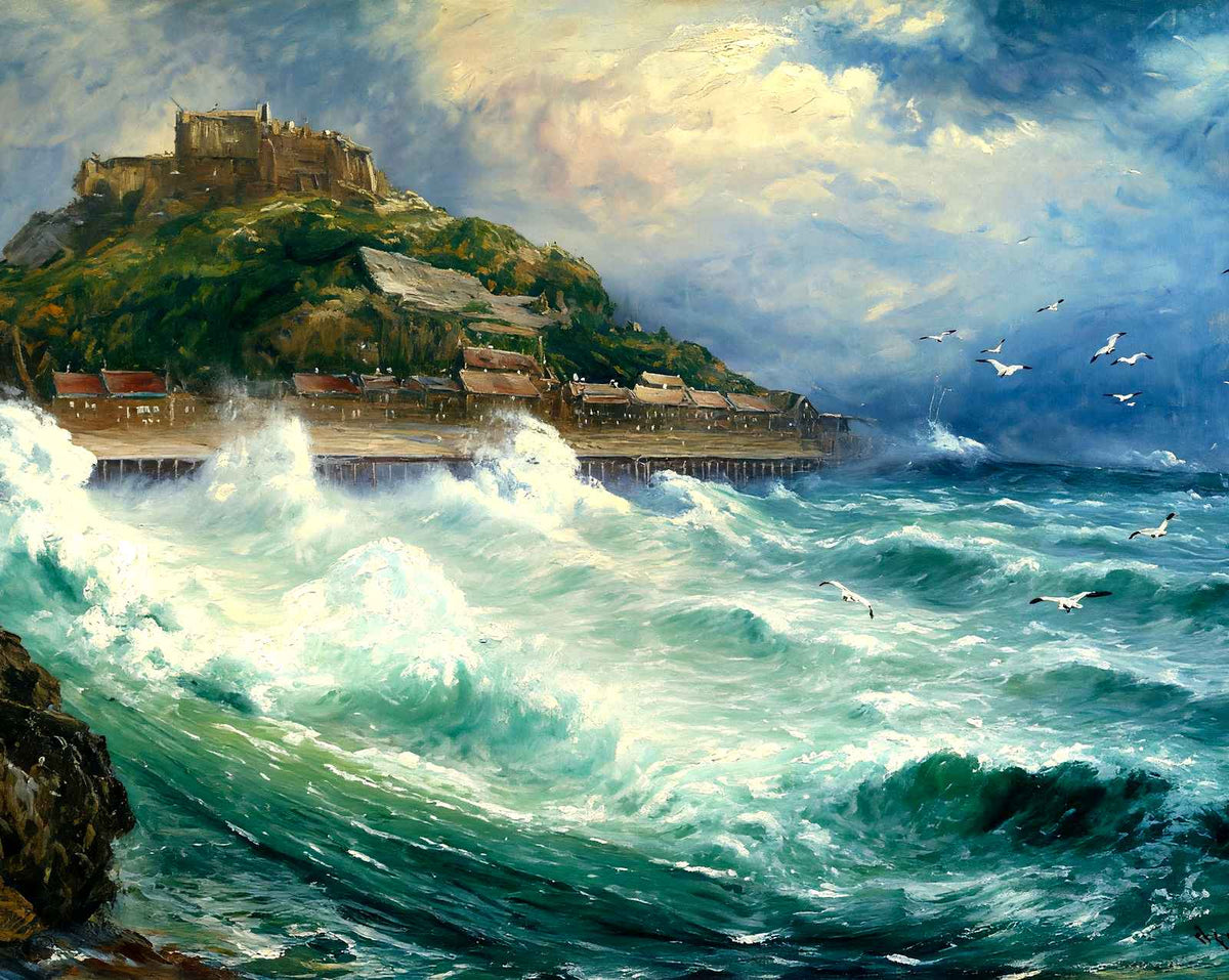 Mount Orgeuil Castle, Jersey in 1905 art print