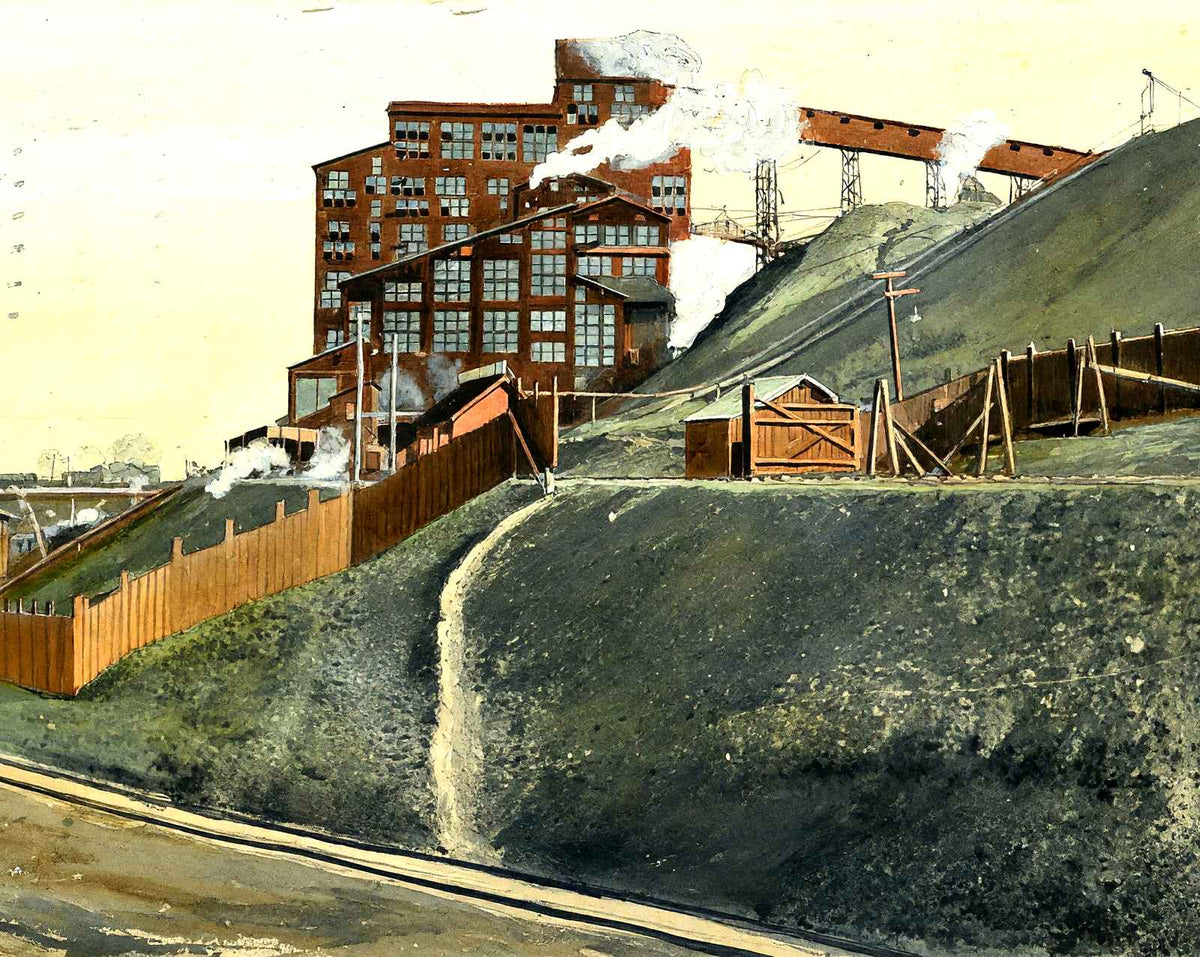 Coal Breaker, Wilkes-Barre, PA in 1907 art print