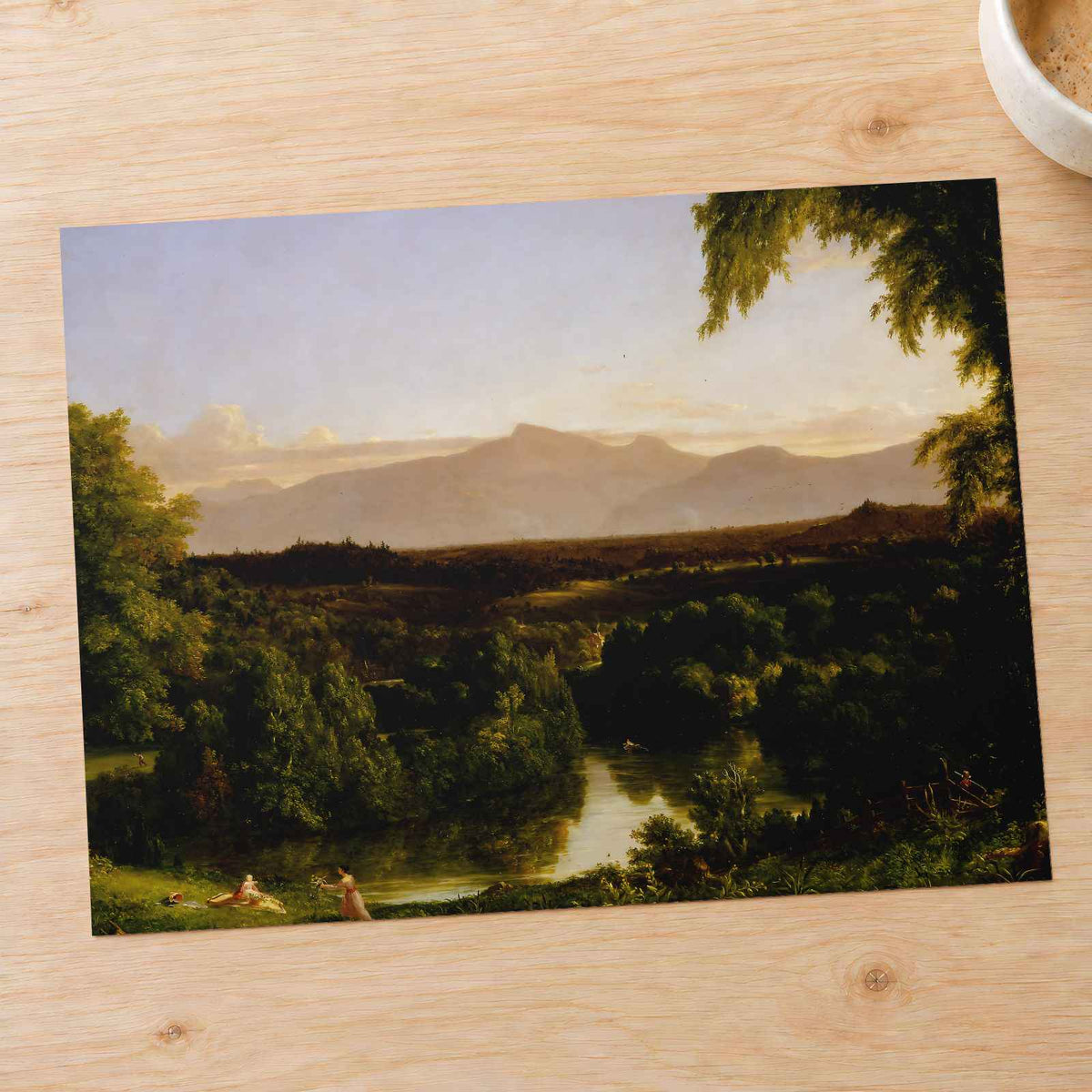 View on the Catskill—Early Autumn painting print by Thomas Cole (1836)