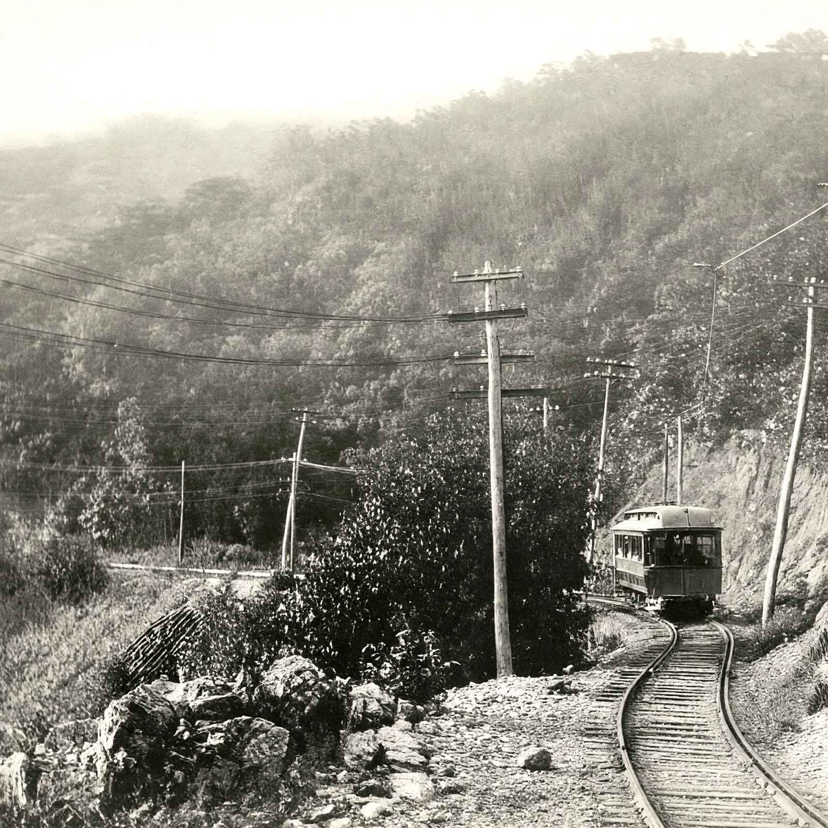 Reading PA Car on Neversink Mountain in 1903 vintage photo print