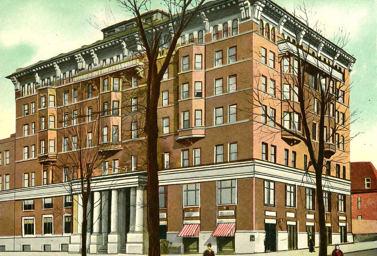 Y.M.C.A. Building, Scranton, PA in 1907 vintage print
