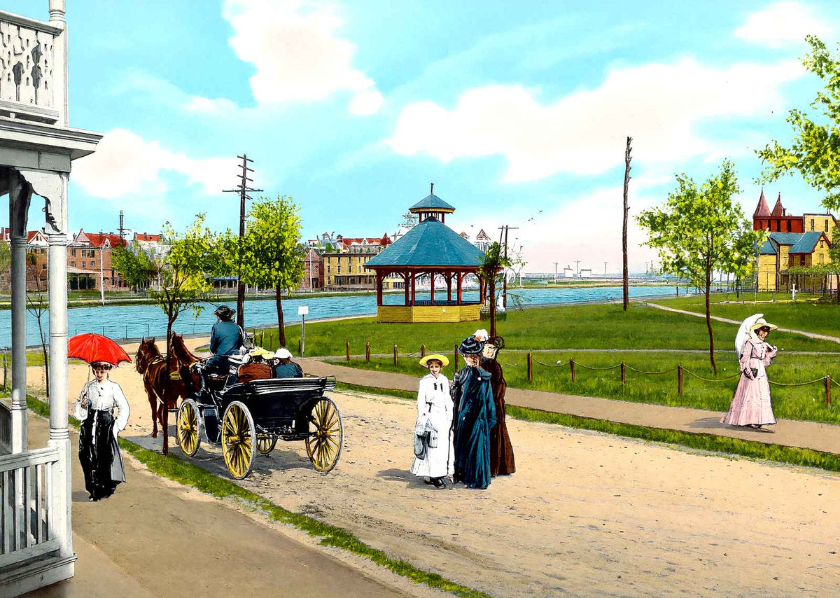 Ocean Grove, Asbury Park, NJ in 1905 vintage print