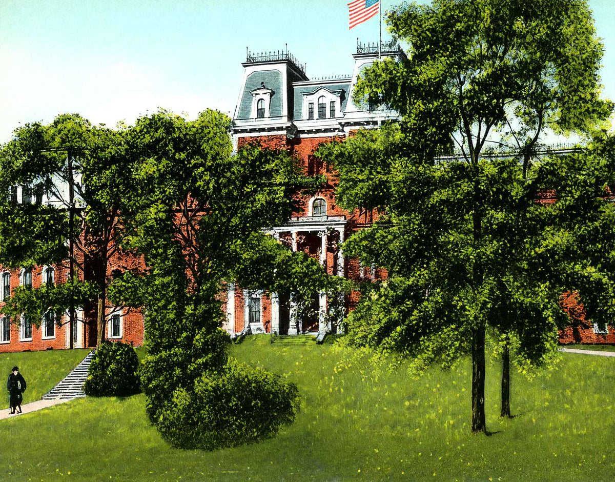 Pardee Hall, Lafayette College, Easton 1908 vintage print
