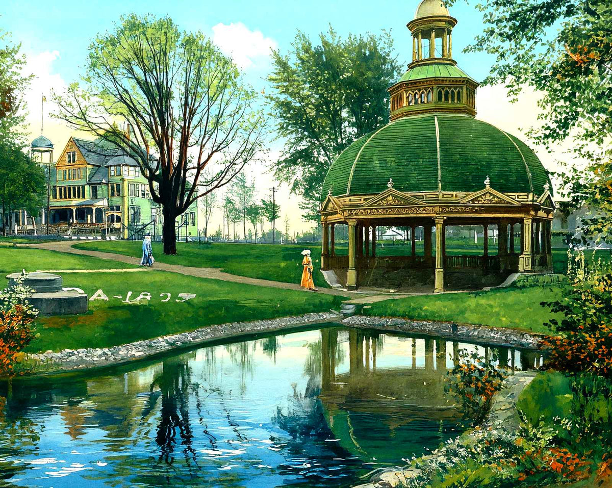Bethesda Spring, Waukesha, WI in 1906 art print