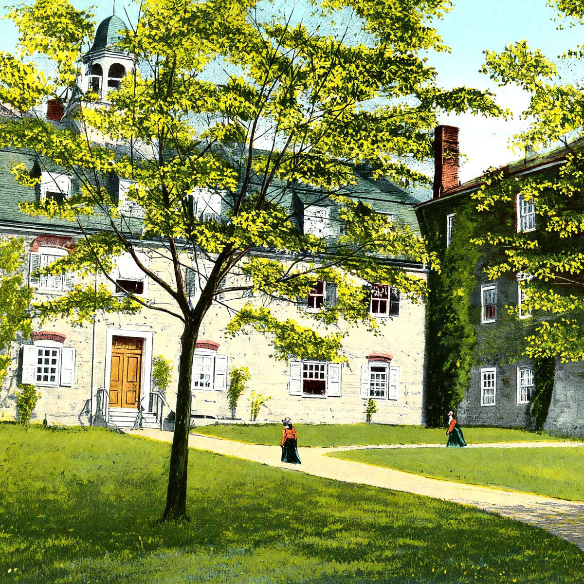 First Ladies Seminary, Bethlehem, PA 1912 vintage print