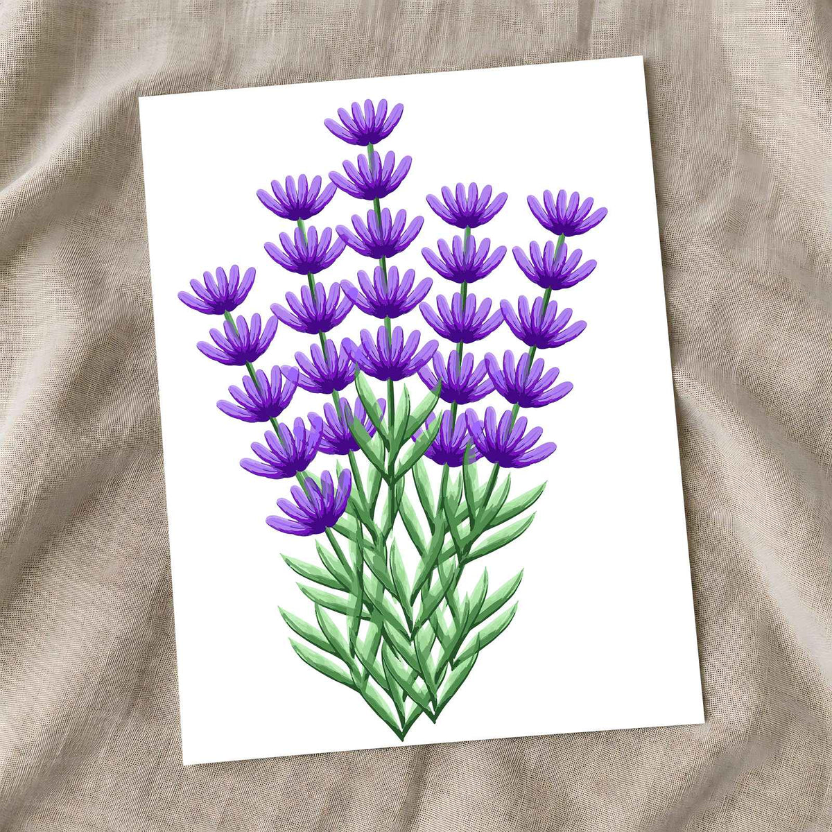 Bunch of Purple Flowers by Riswan Ratta Art Print Wall Decor