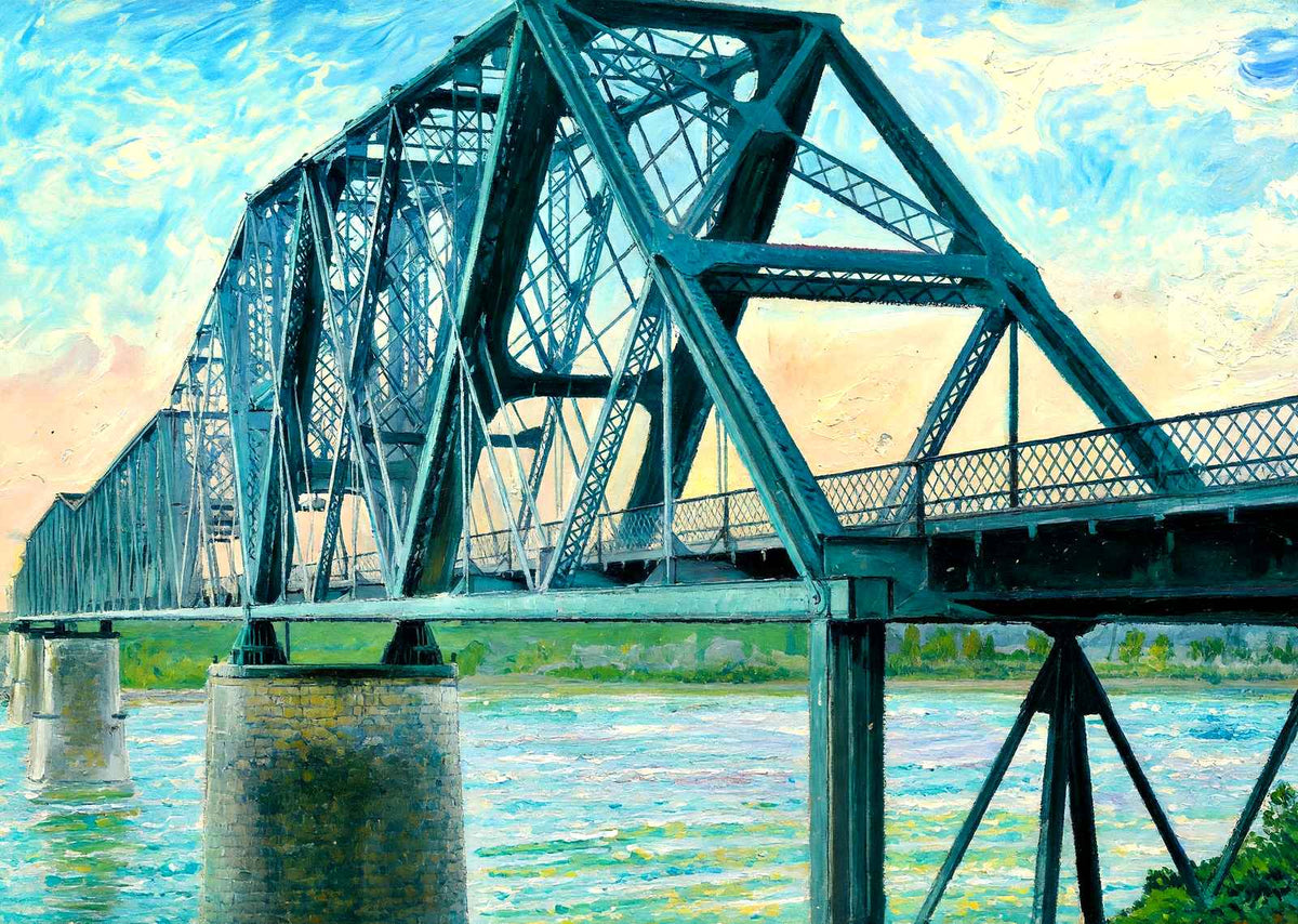 Memphis Bridge, Memphis, TN in 1906 painting