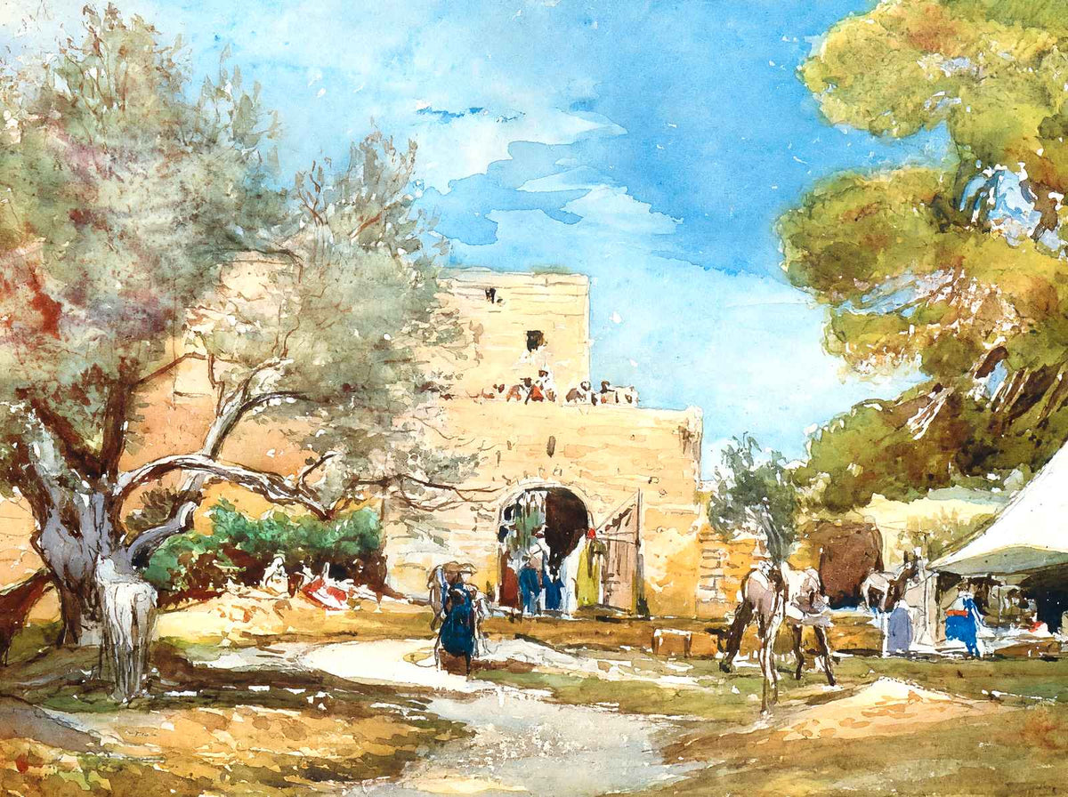 Medieval Building, North Wall, Jerusalem art print