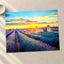 French Lavender Field at Sunset Photo Print Wall Decor