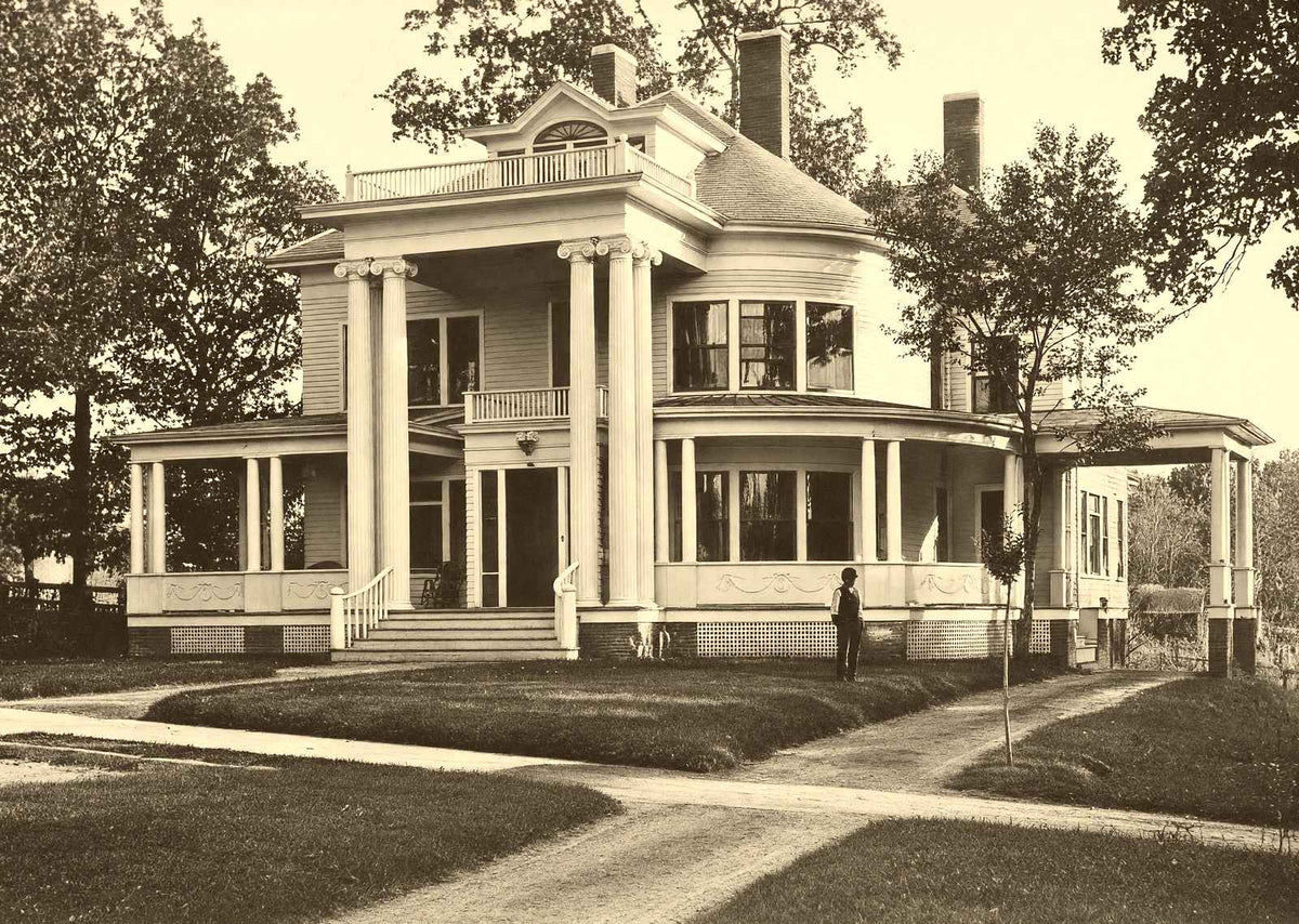 Colonial Home, West Market St, Greensboro NC photo print