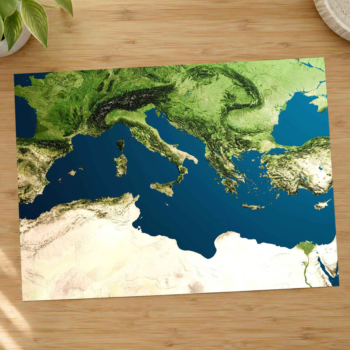 Mediterranean Sea from Above by A Chosen Soul Photo Print Wall Decor