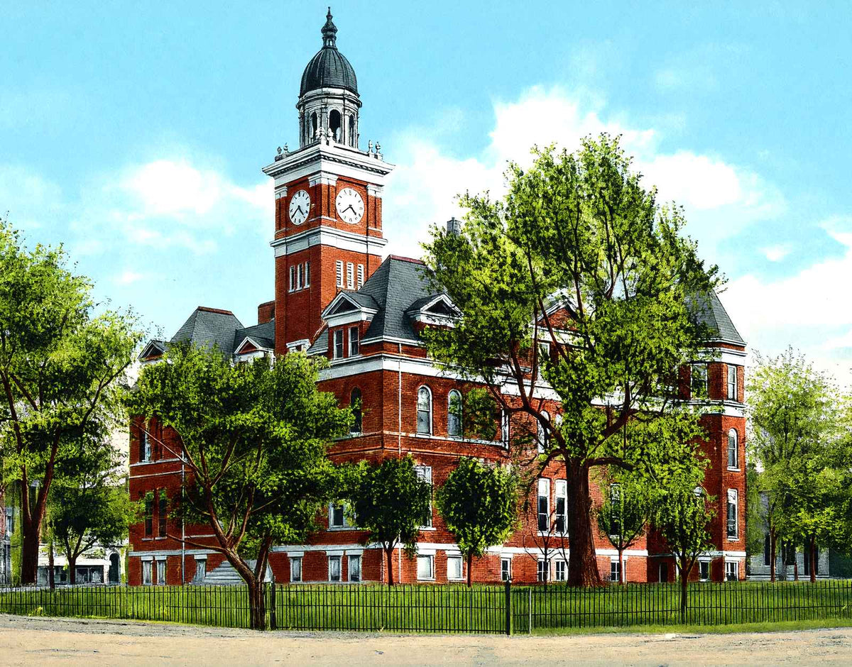 Court House, Paris, TN in 1926 vintage print