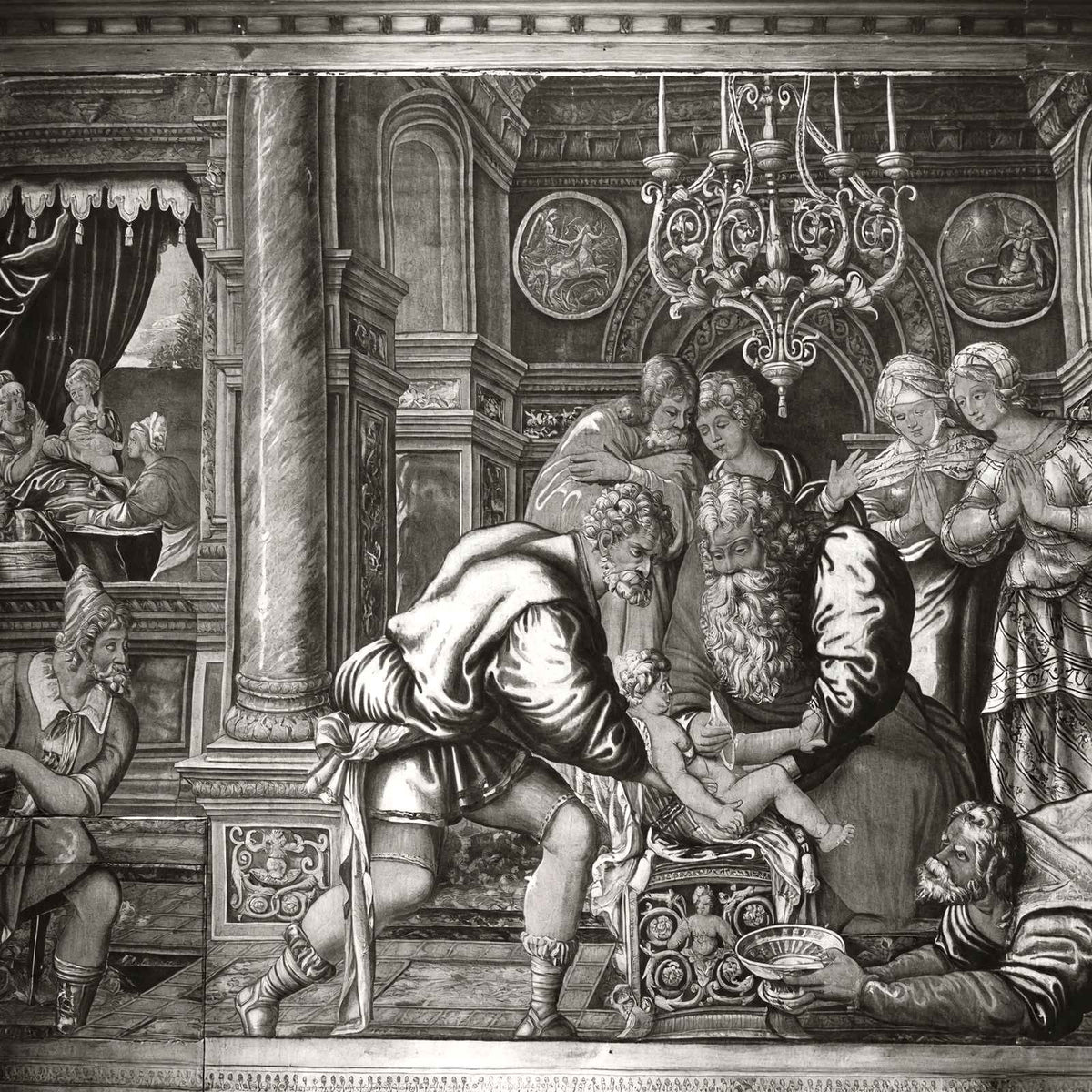 Circumcision of Isaac, Jerusalem Chamber 1935 vintage photo print