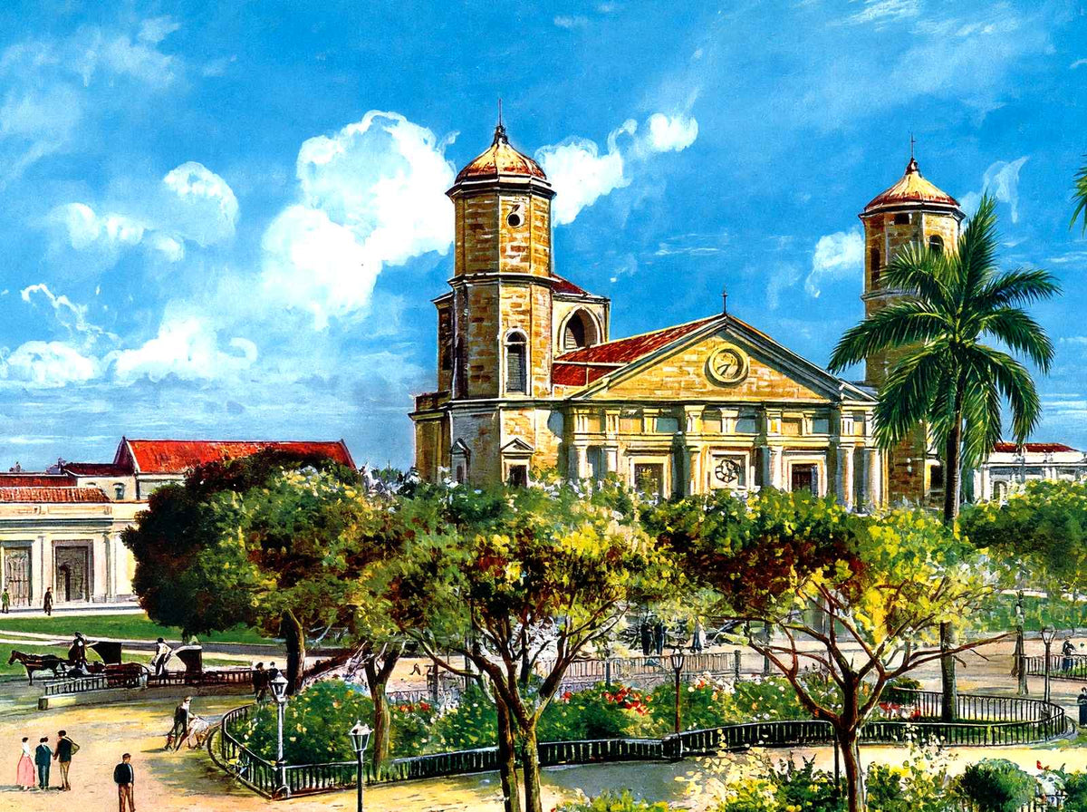 The Cathedral, Cardenas, Cuba vintage print