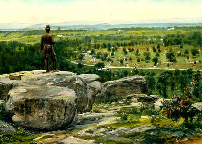 Warren Statue Little Round Top, Gettysburg PA art print