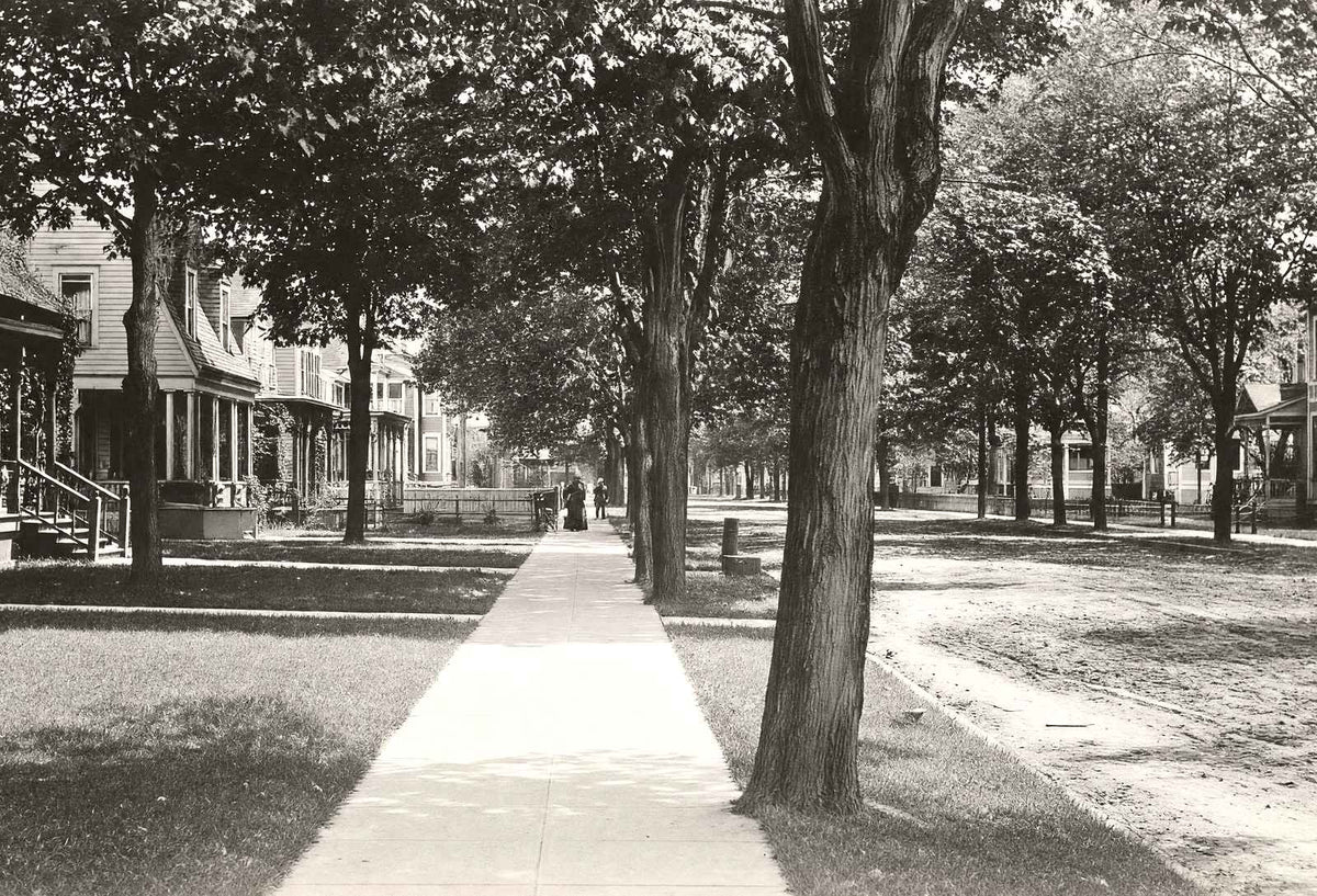 Walnut Street Looking East, Titusville PA restored photo print