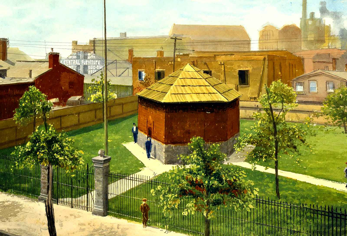 Old Block House, Pittsburgh PA in 1906 art print