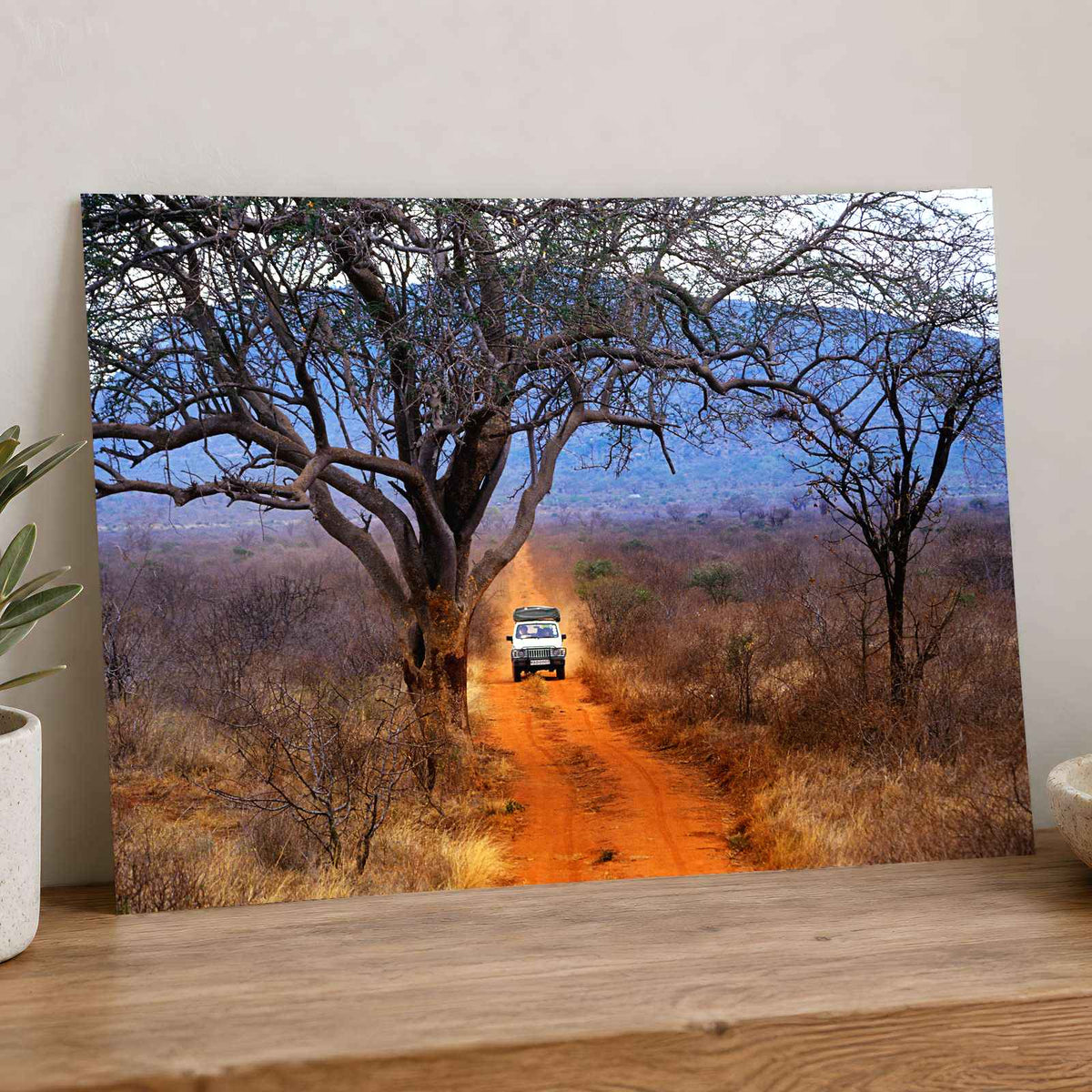 African Safari Truck in Kenya Photo Print Wall Decor