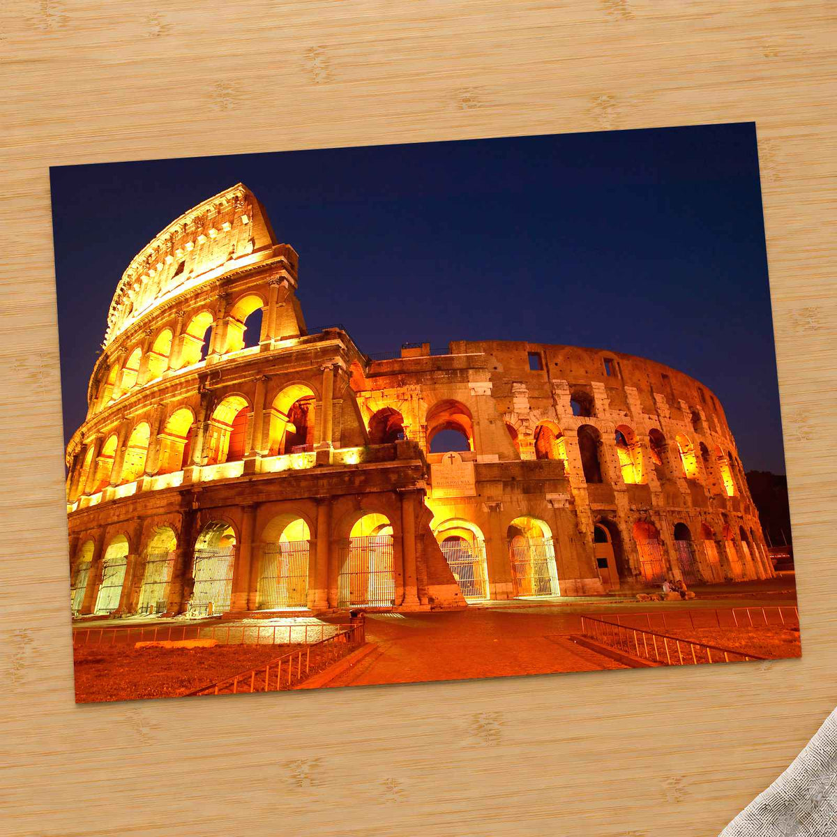 Roman Colosseum Glowing Warm Photo Print Wall Decor