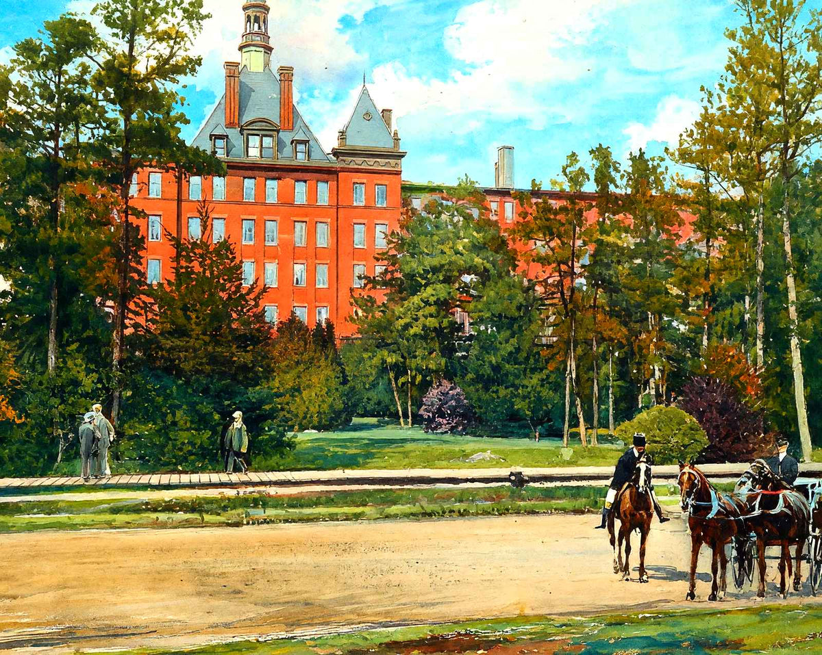 Lakewood Hotel, Lakewood, NJ in 1905 art print