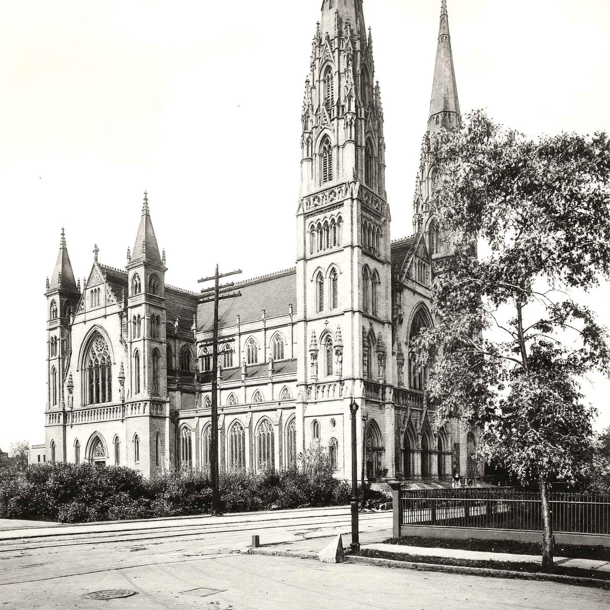 New St. Paul's Cathedral, Pittsburgh 1906 vintage photo print