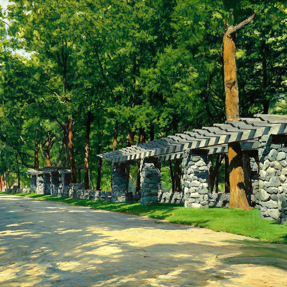 Lovers Lane at Duke's Farm, Somerville, NJ art print