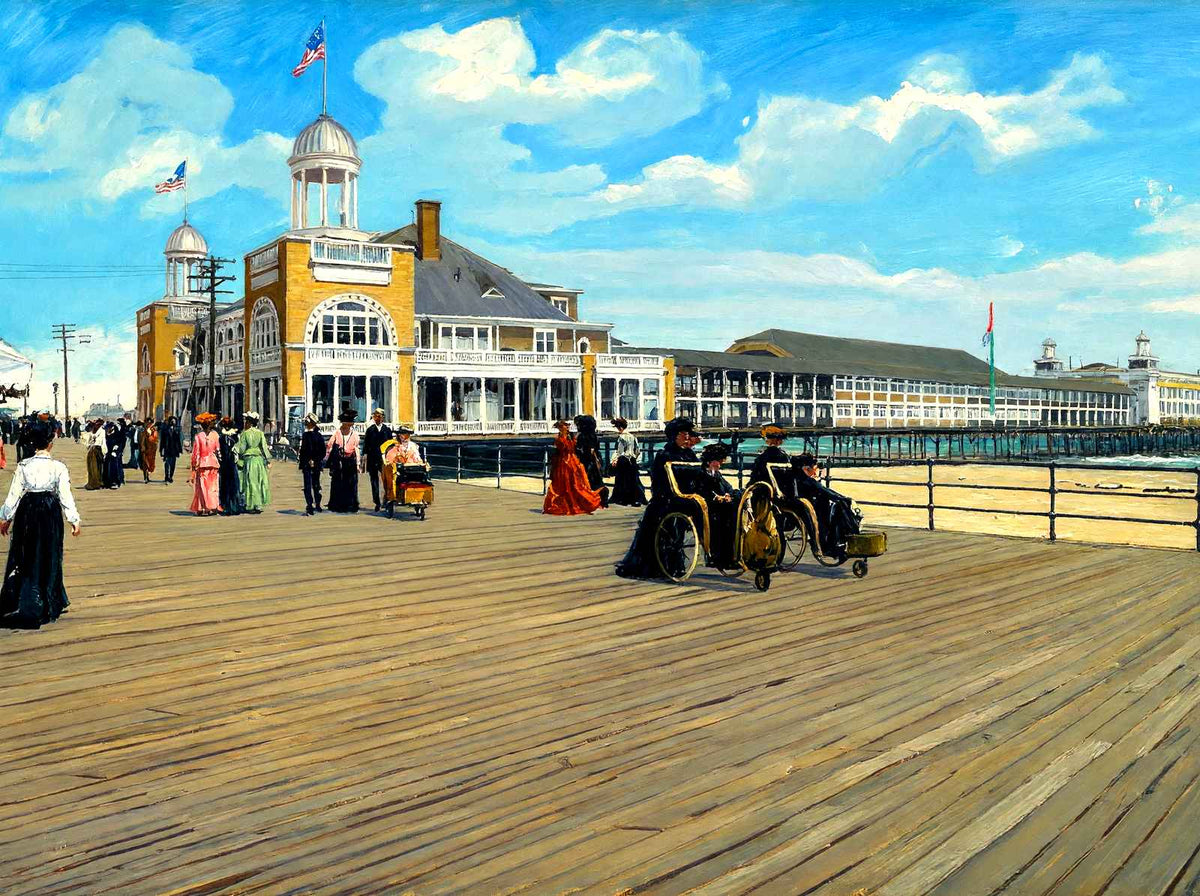Steel Pier, Atlantic City, NJ in 1901 art print